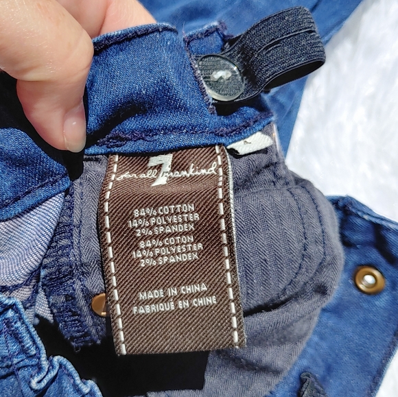 7 For All Mankind Adjustable Waist Blue Jeans Sz 4 - Picture 5 of 7